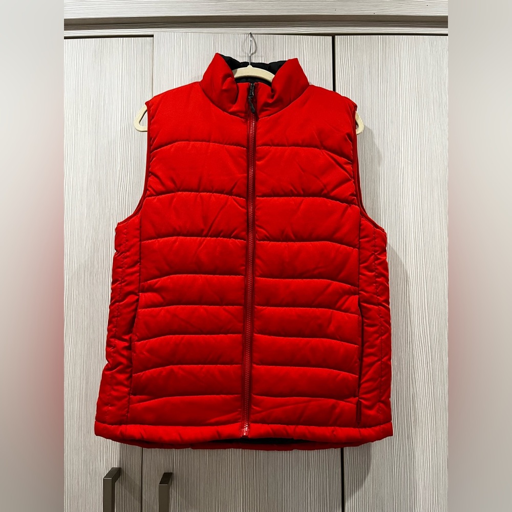 MEN'S SALE Pacific Trail Quilted Puffer‎ Vest – Orange Red – Men’s Small